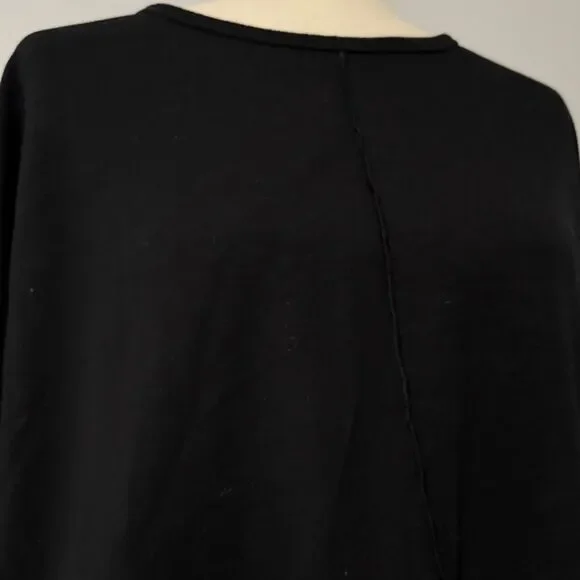 SPANX Perfect Length Dolman Top Sweatshirt Small Oversized Black - Picture 4 of 9